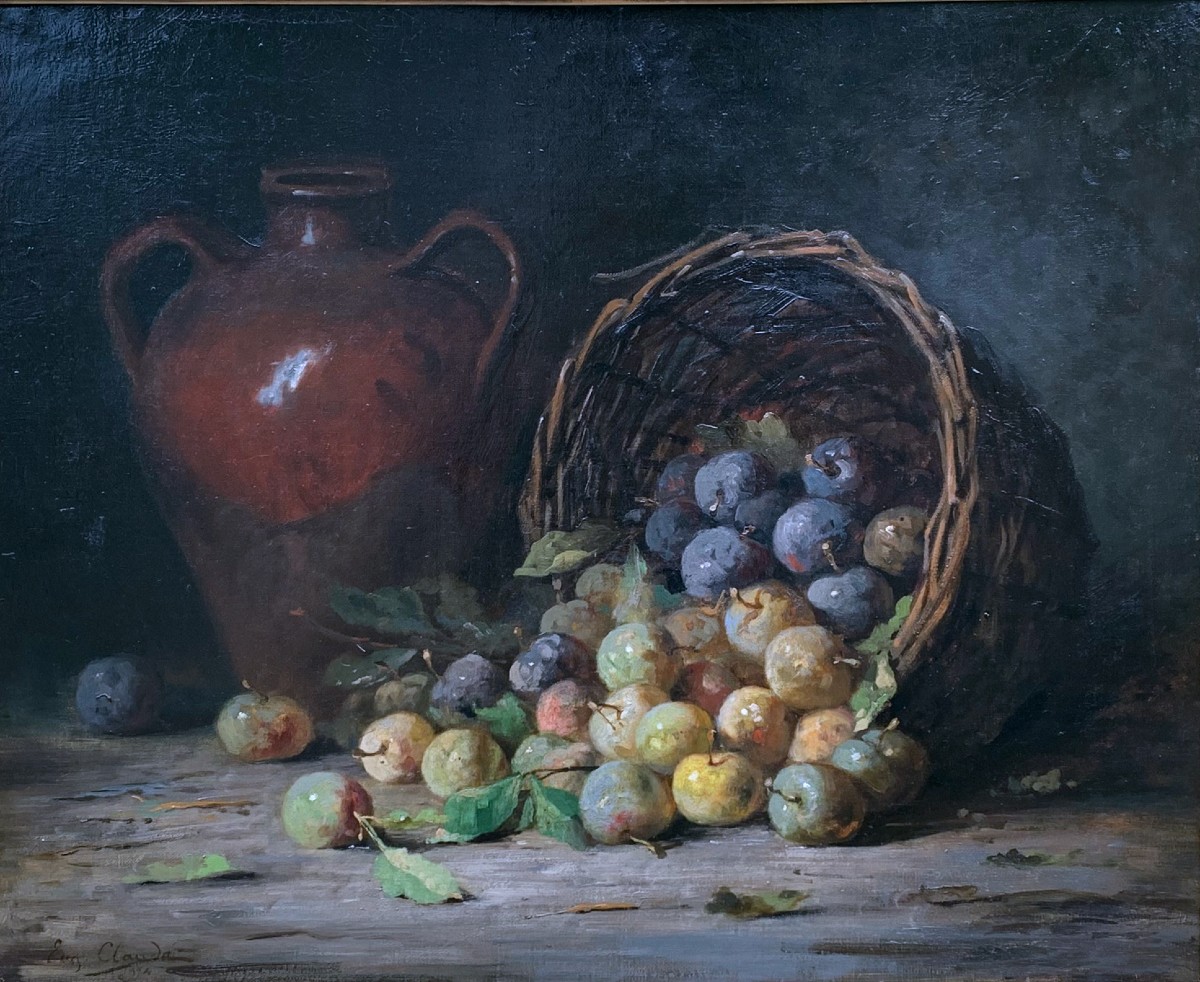 Nature morte signée Eugène Claude – 1841/1923-photo-2