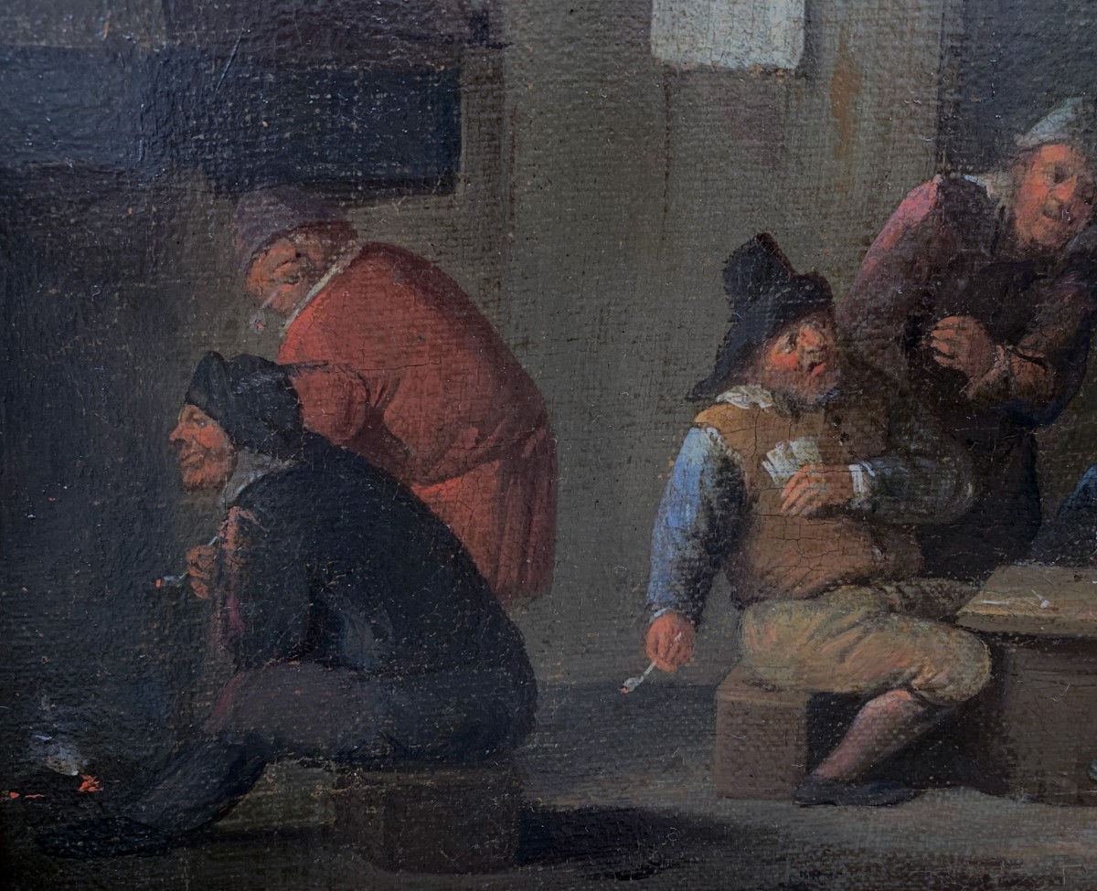  Scène de taverne Att. Arend DIEPRAAM  XVIIᵉ siècle-photo-1