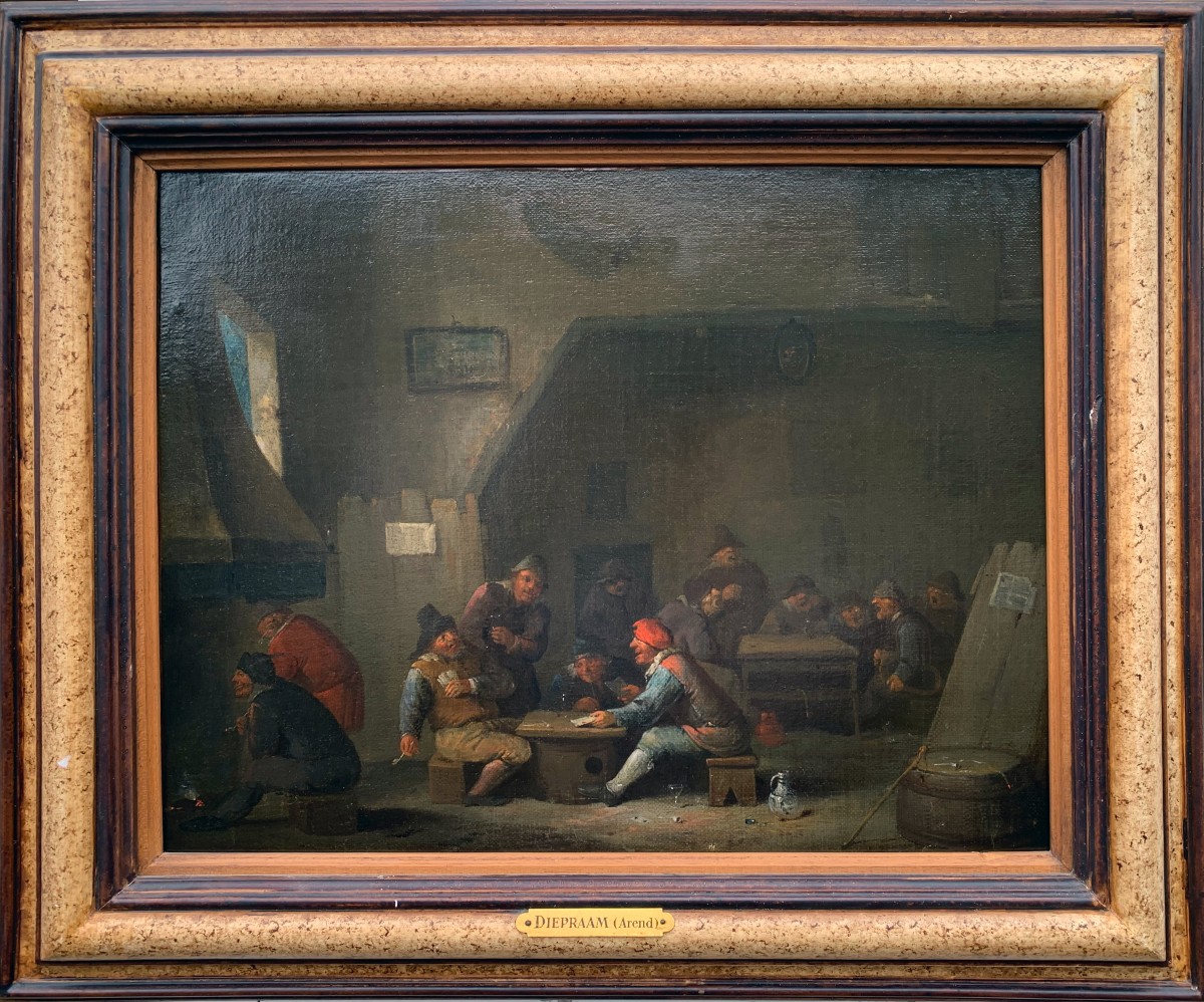  Scène de taverne Att. Arend DIEPRAAM  XVIIᵉ siècle