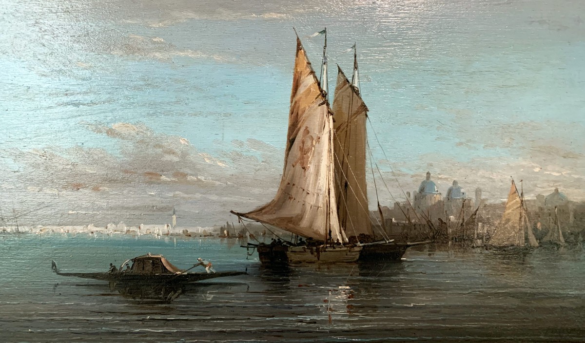 View Of Venice (surroundings) By Pietro Galter (1840-1901)-photo-3