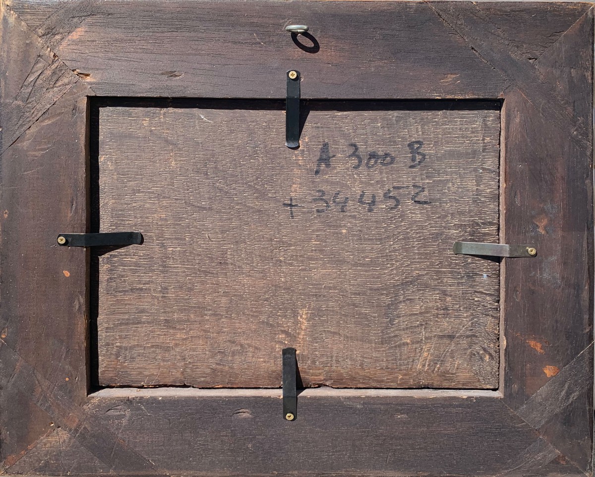 Scène paysanne animée, entourage de Adriaen van Ostade, datée 1644-photo-4