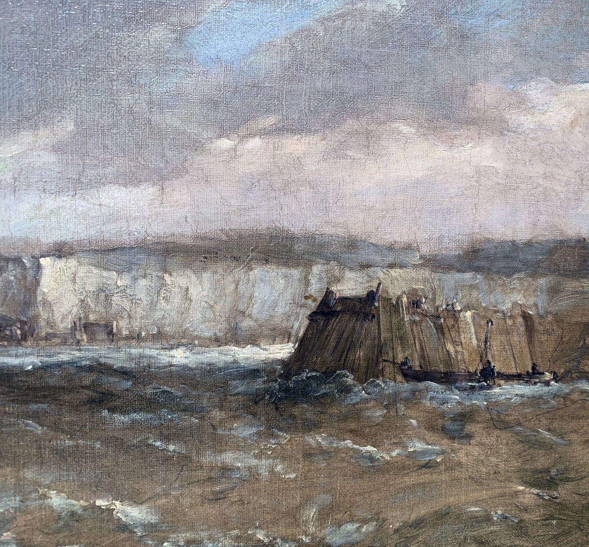 Marine Aux Voiliers By Alfred Vickers - Breath And Elegance-photo-5