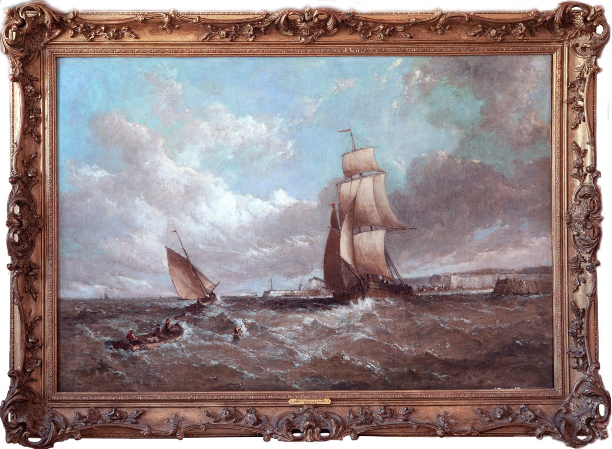 Marine Aux Voiliers By Alfred Vickers - Breath And Elegance