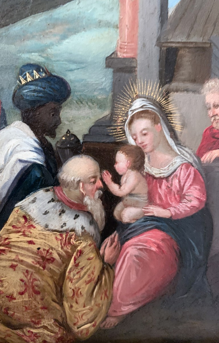 Adoration Of The Magi On Copper, Frantz Franken II Entourage (15811642)-photo-3