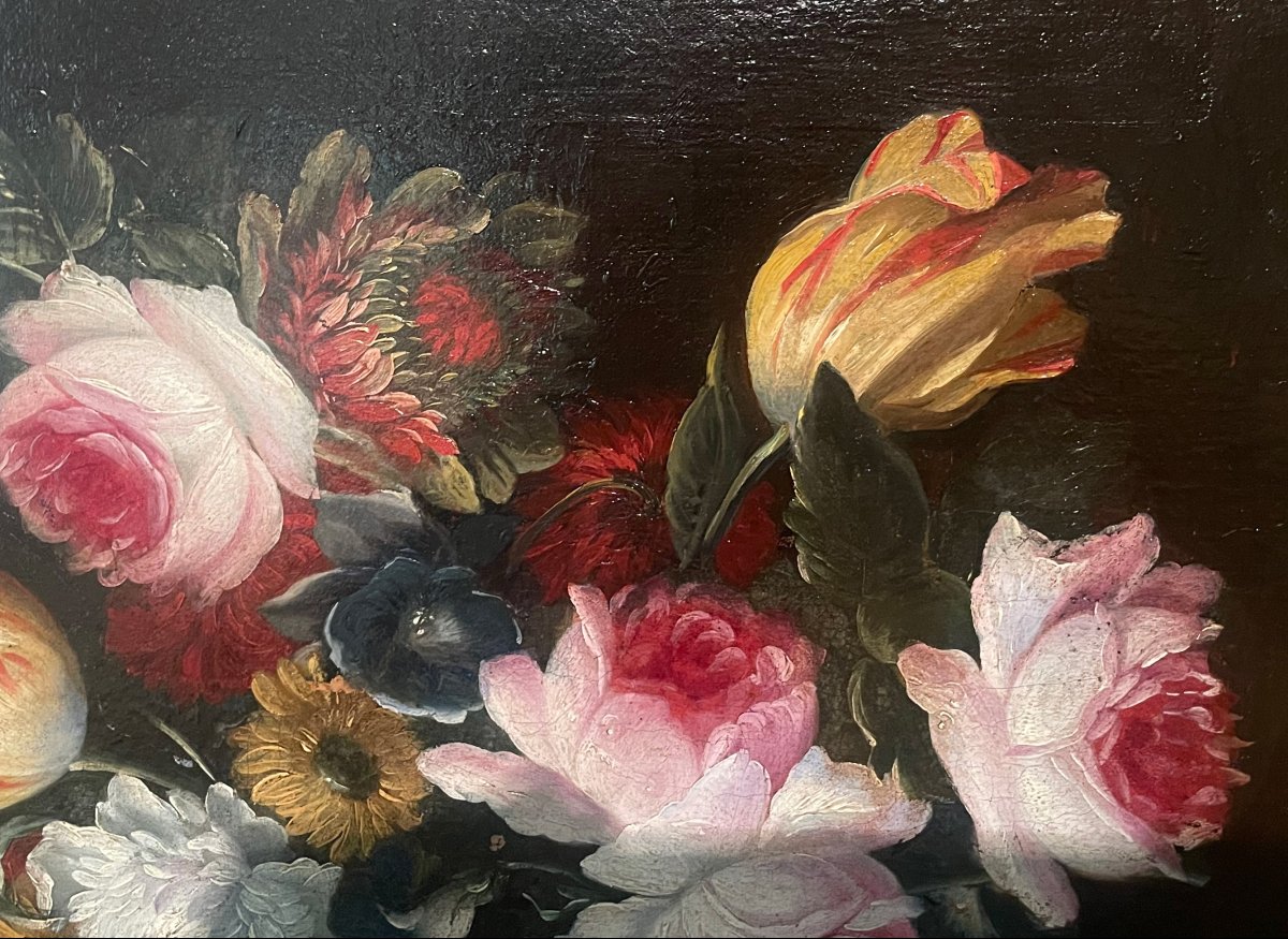 Still Life With Flowers – 18th-century Dutch School-photo-4