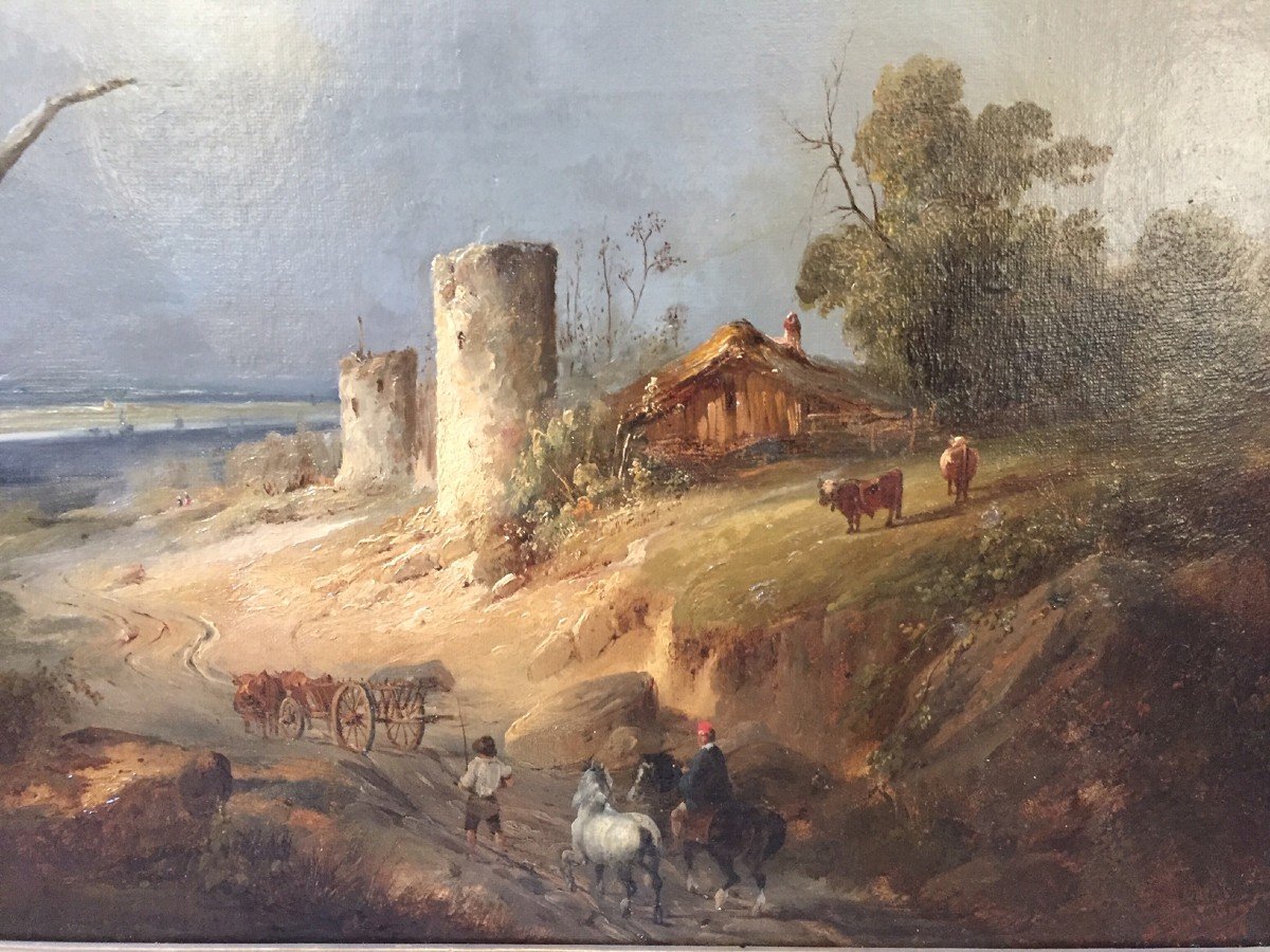 Landscape Signed Dubuisson 1834 (1805/1870)-photo-4