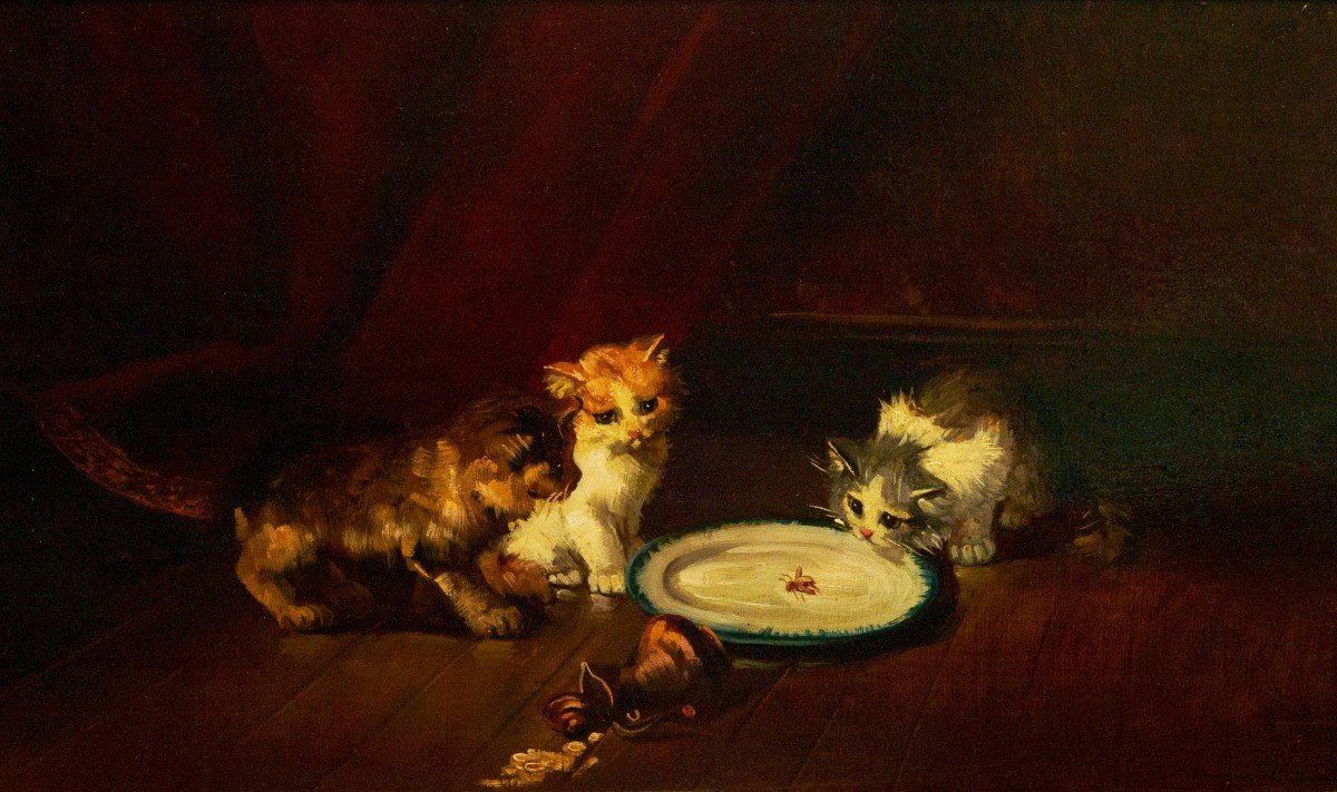 Kittens Att. Brunel De Neuville (1852/1941)-photo-2