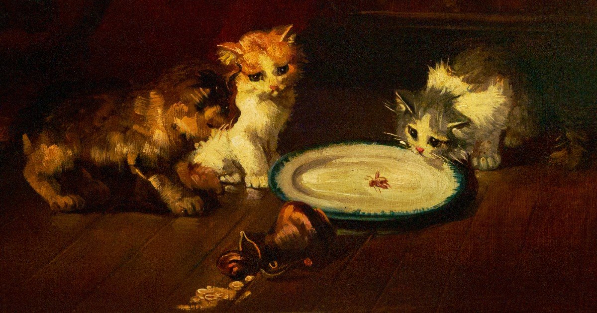 Kittens Att. Brunel De Neuville (1852/1941)-photo-3