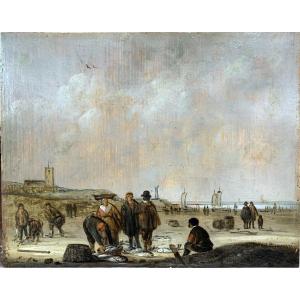 Seaside Jan Van Goyen (1596/1656) Entourage.