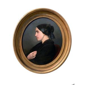Profile Of Woman Of Baumes Amédée (1820/1906)