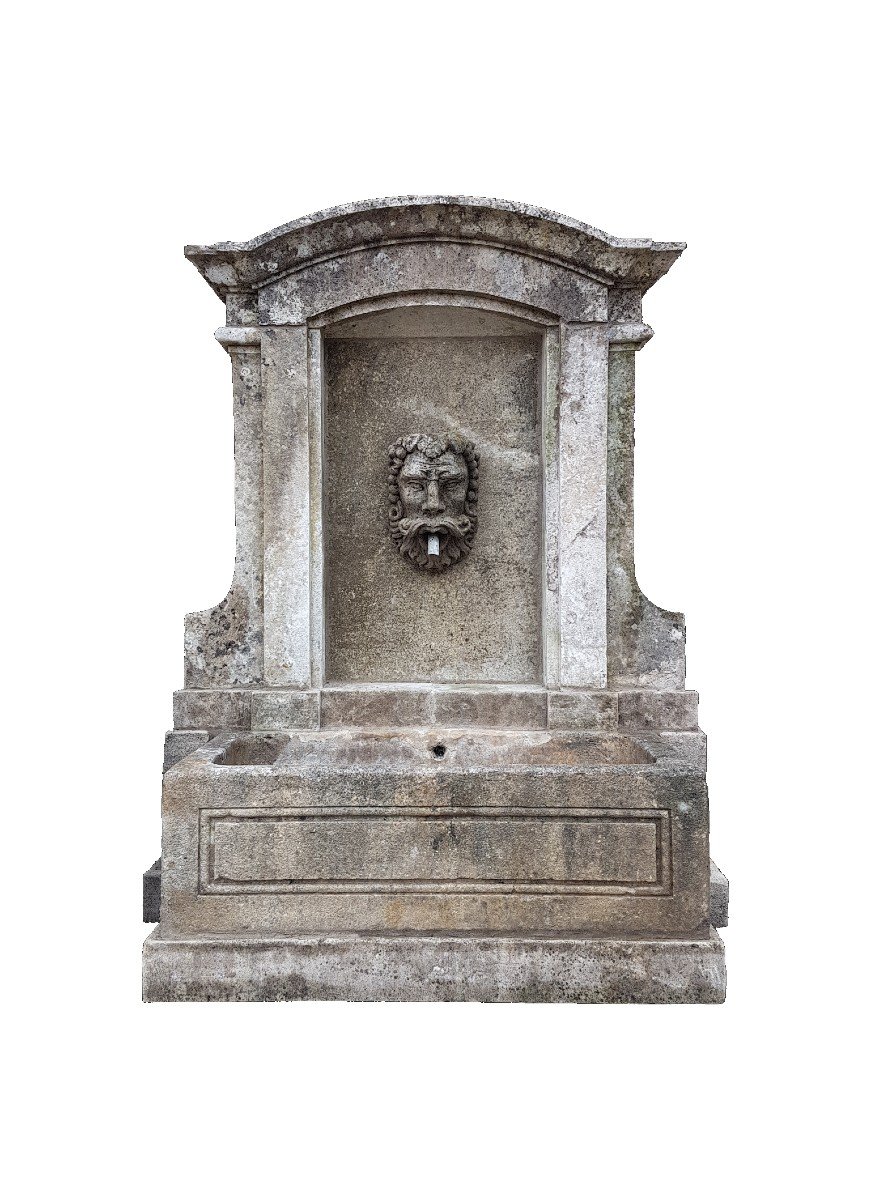 Fontaine d'applique en pierre-photo-3