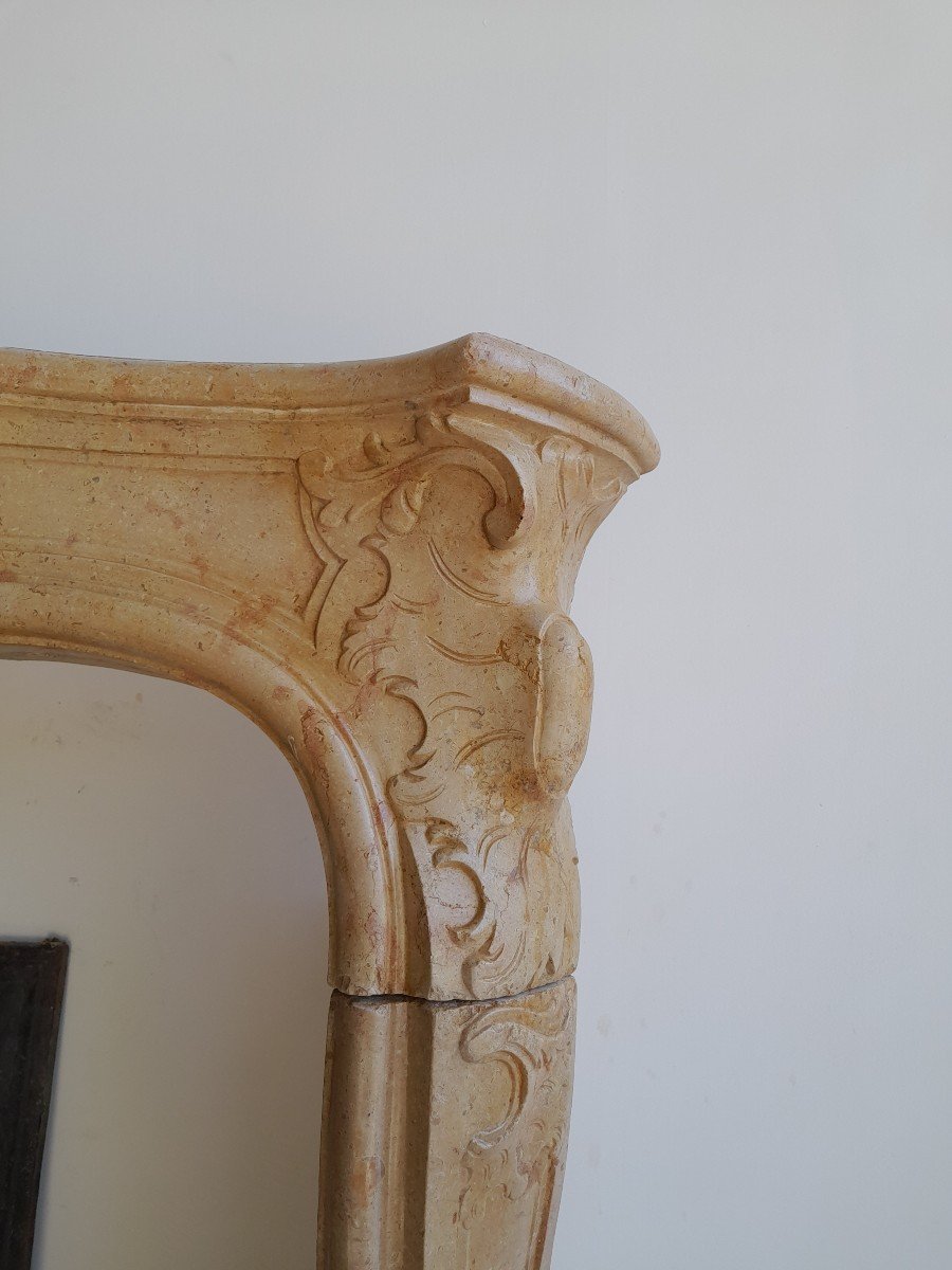Cheminée Louis XV en pierre-photo-2