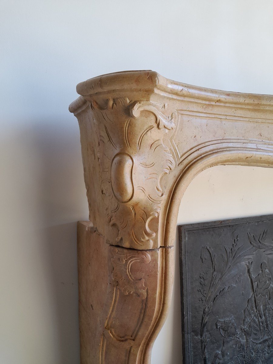Cheminée Louis XV en pierre-photo-4