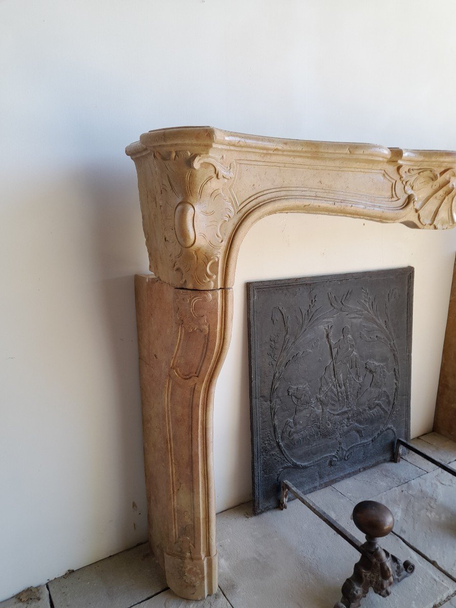 Cheminée Louis XV en pierre-photo-4