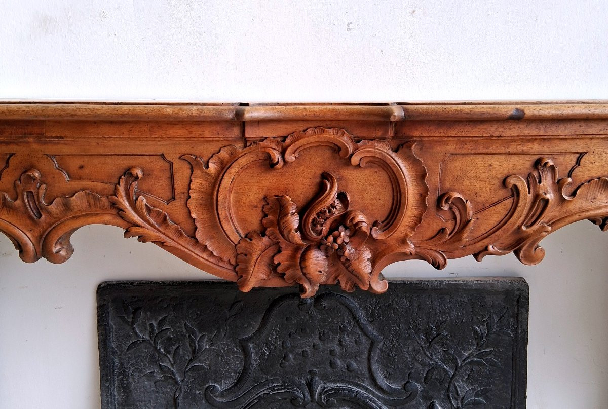Cheminée Louis XV noyer-photo-2