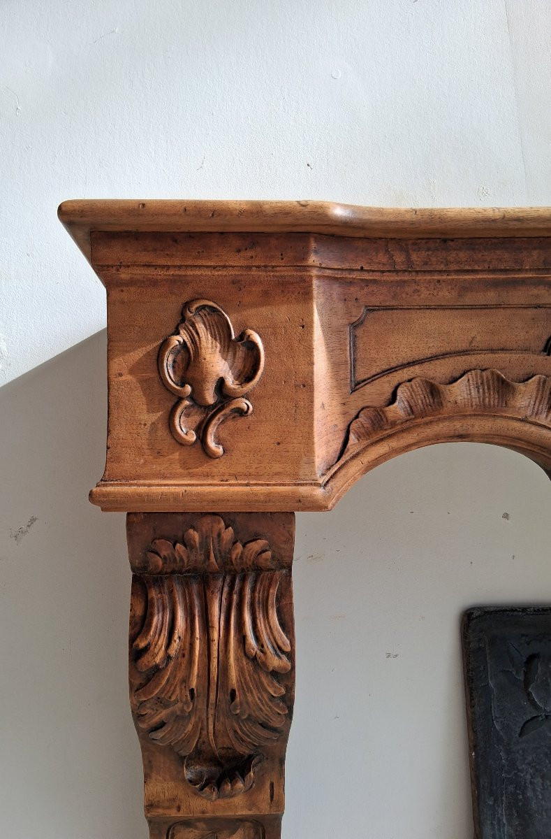 Cheminée Louis XV noyer-photo-2