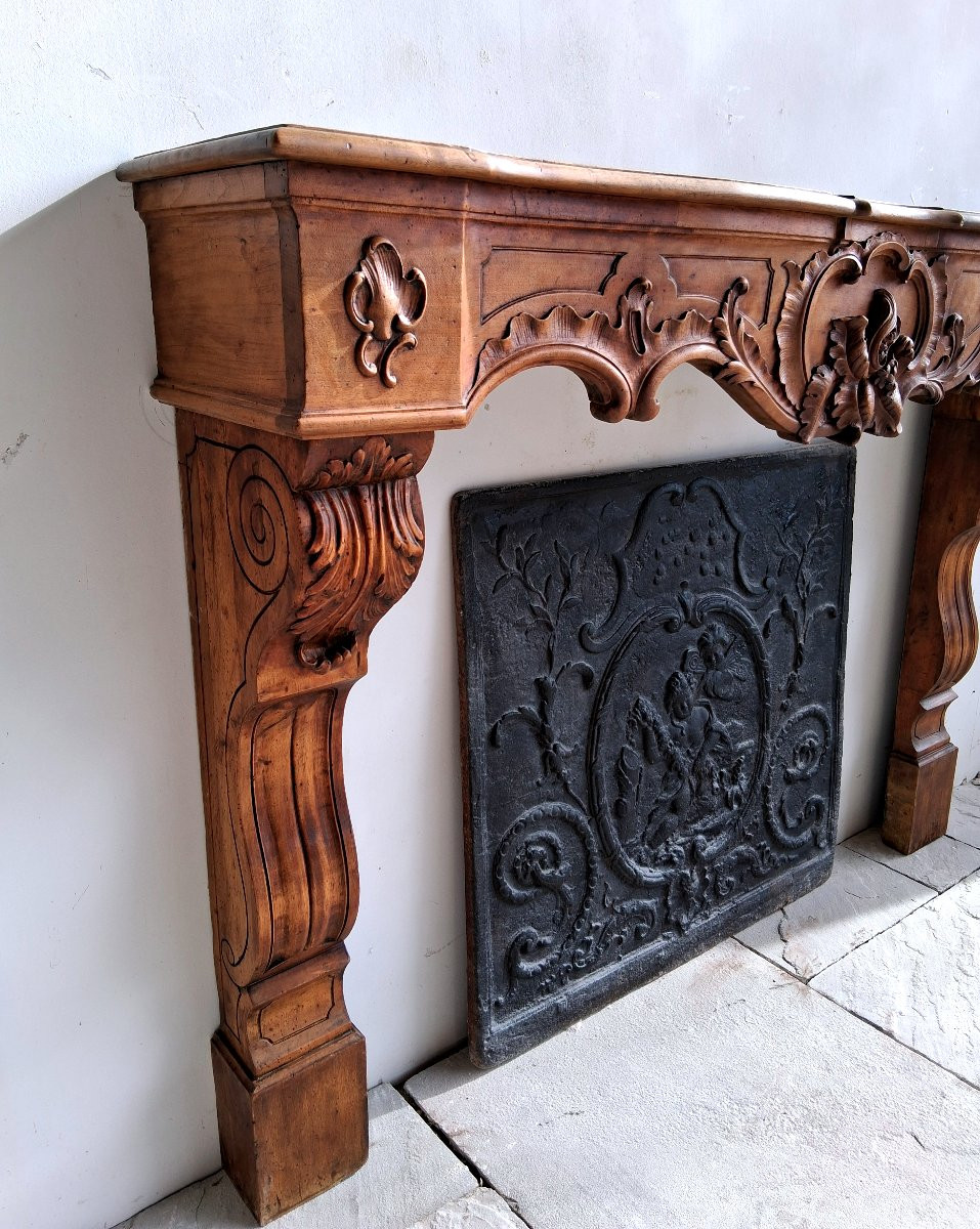 Cheminée Louis XV noyer-photo-3