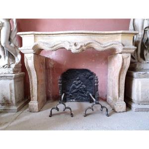 Louis XIV Stone Fireplace
