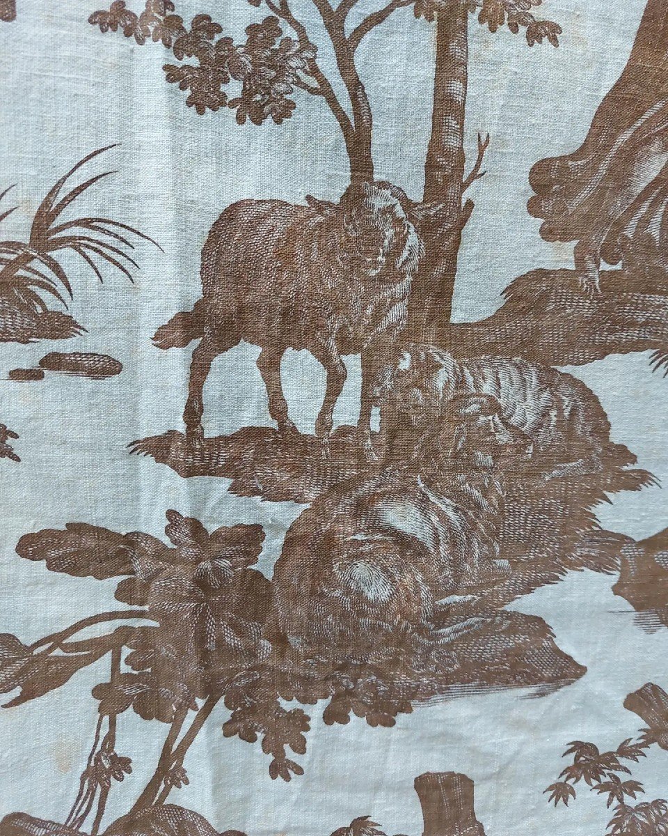 Ensemble Coupon  Toile De Jouy l'Offrande à l'Amour époque XVIIIe -photo-4