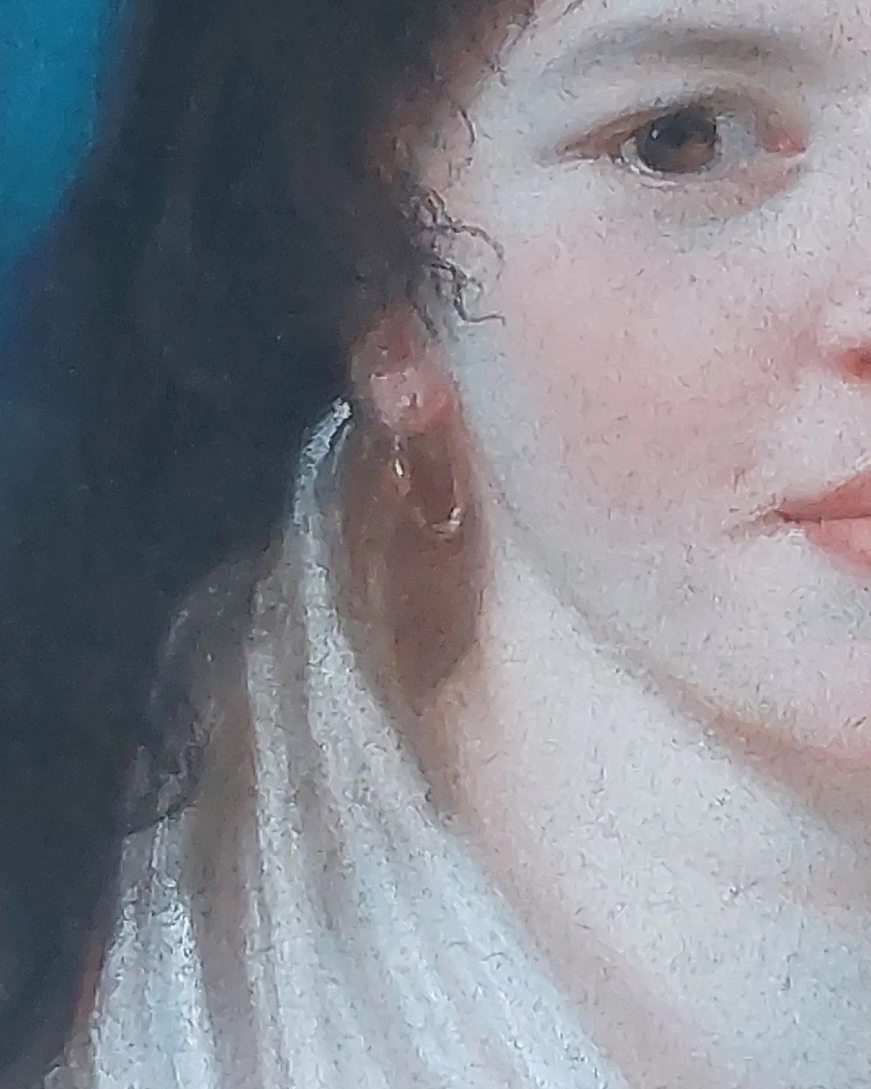 Aimée Duvivier, Portrait Of A Young Girl In Pastel, 1800.-photo-1