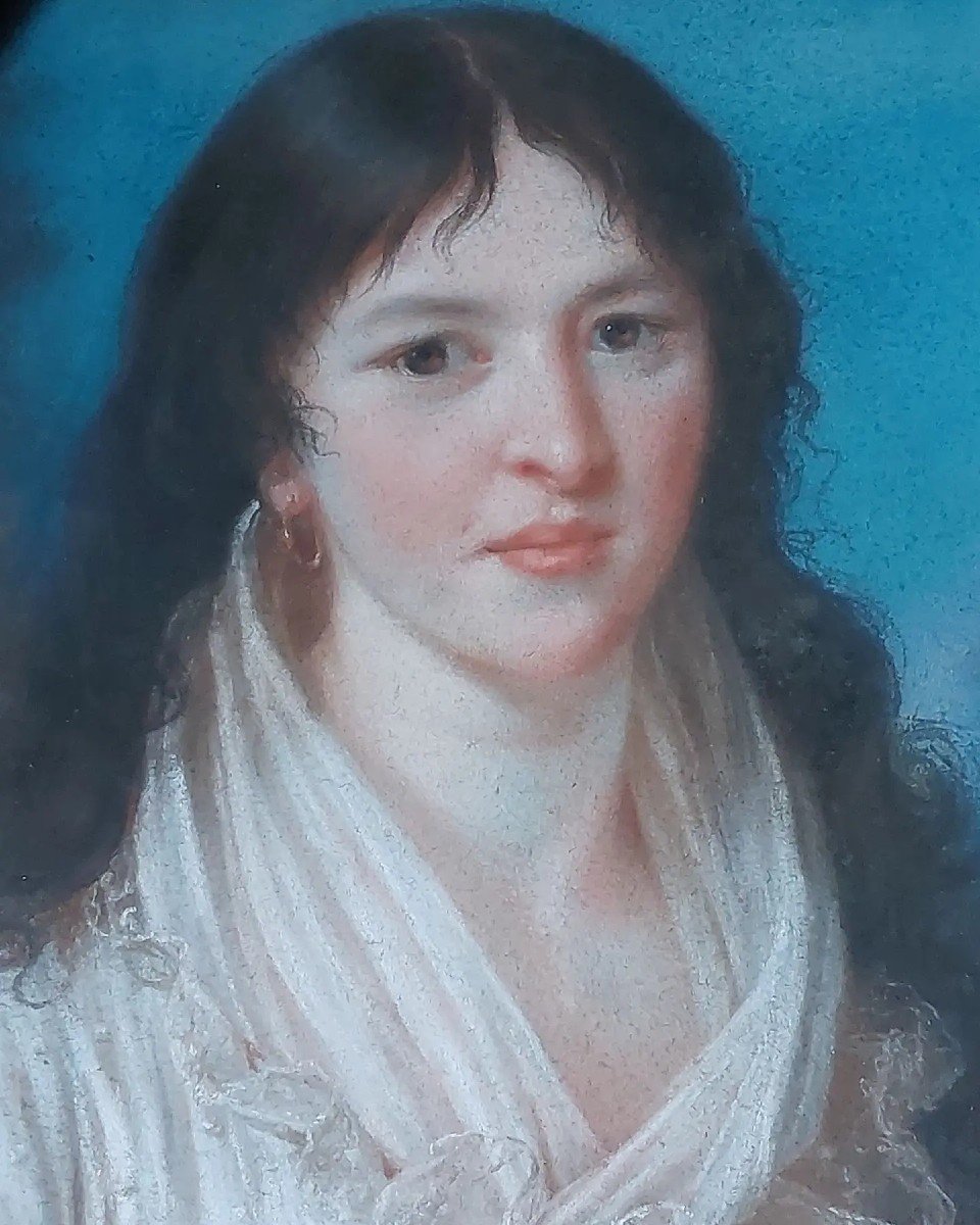 Aimée Duvivier, Portrait De Jeune Fille Au Pastel, 1800. 
