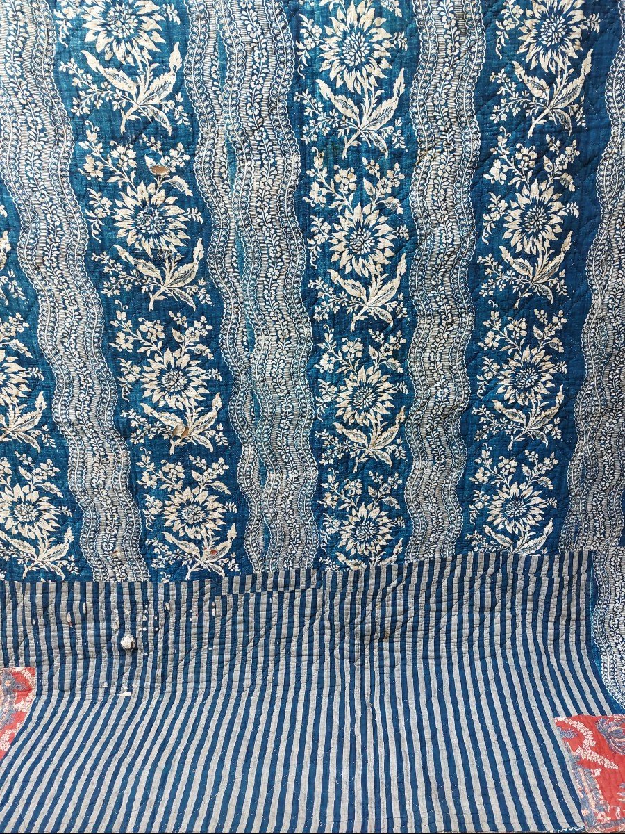 Couverture Piquée d'époque XVIIIe Impression à La Réserve -photo-6