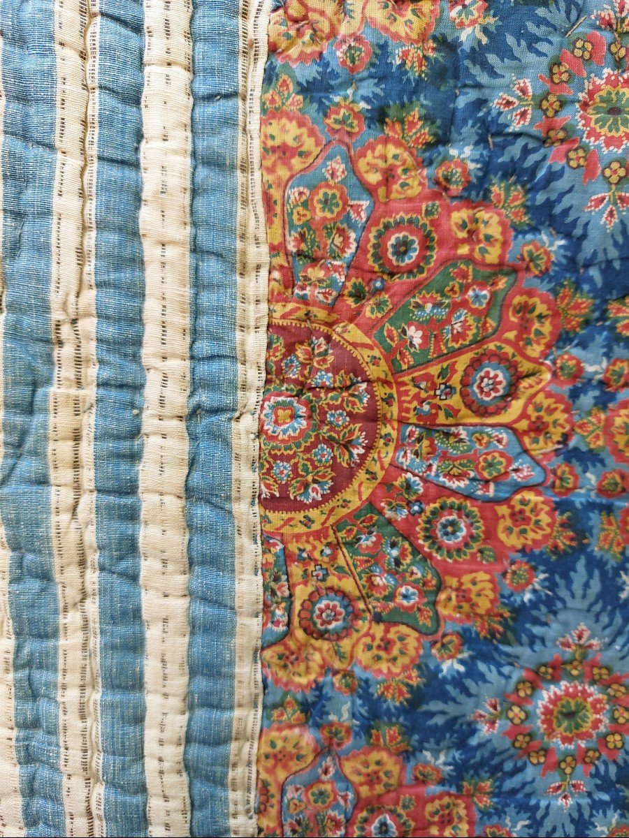 Large Quilted Blanket, Late 18th Early 19th Century-photo-4
