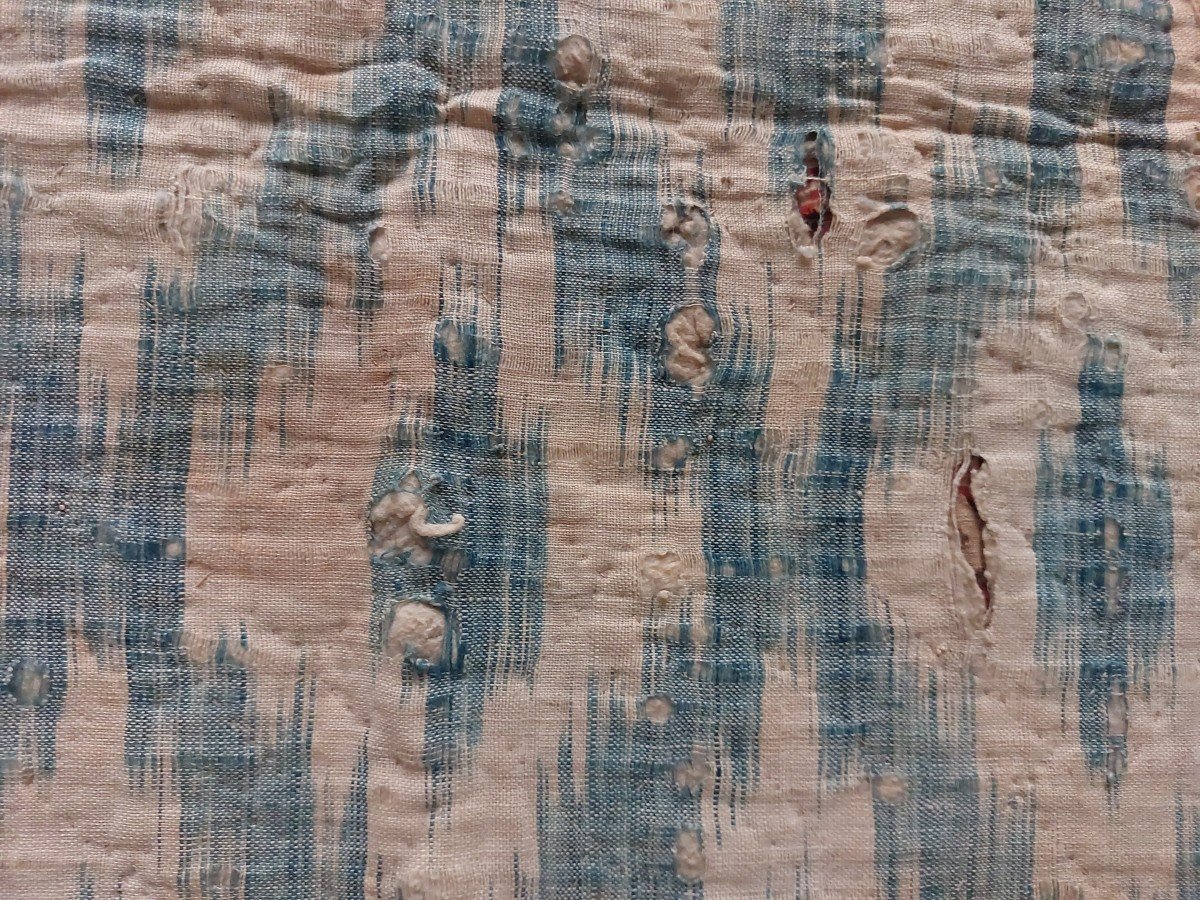 Late 18th Century Quilted Blanket Flamed/indigo-photo-3