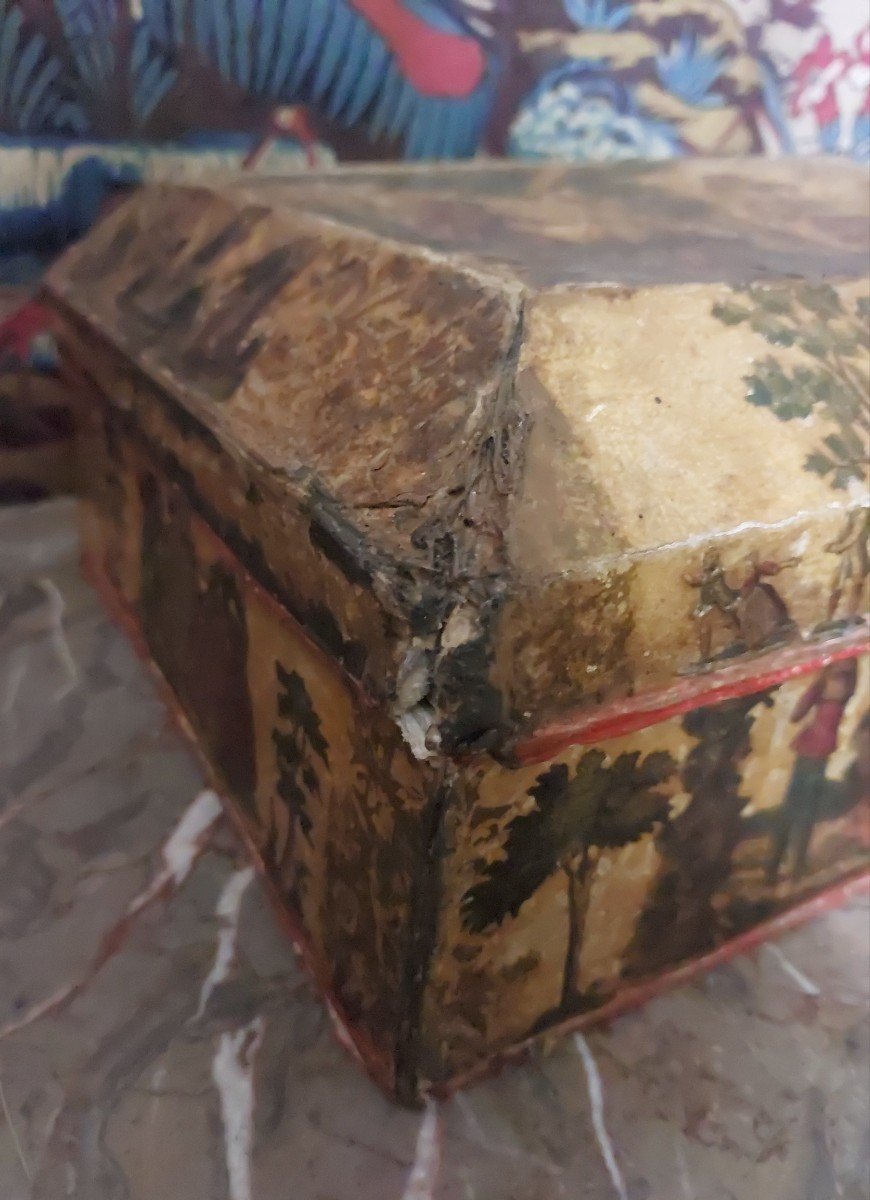 18th Century Box In Lacca Povera Or Arte Povera-photo-4