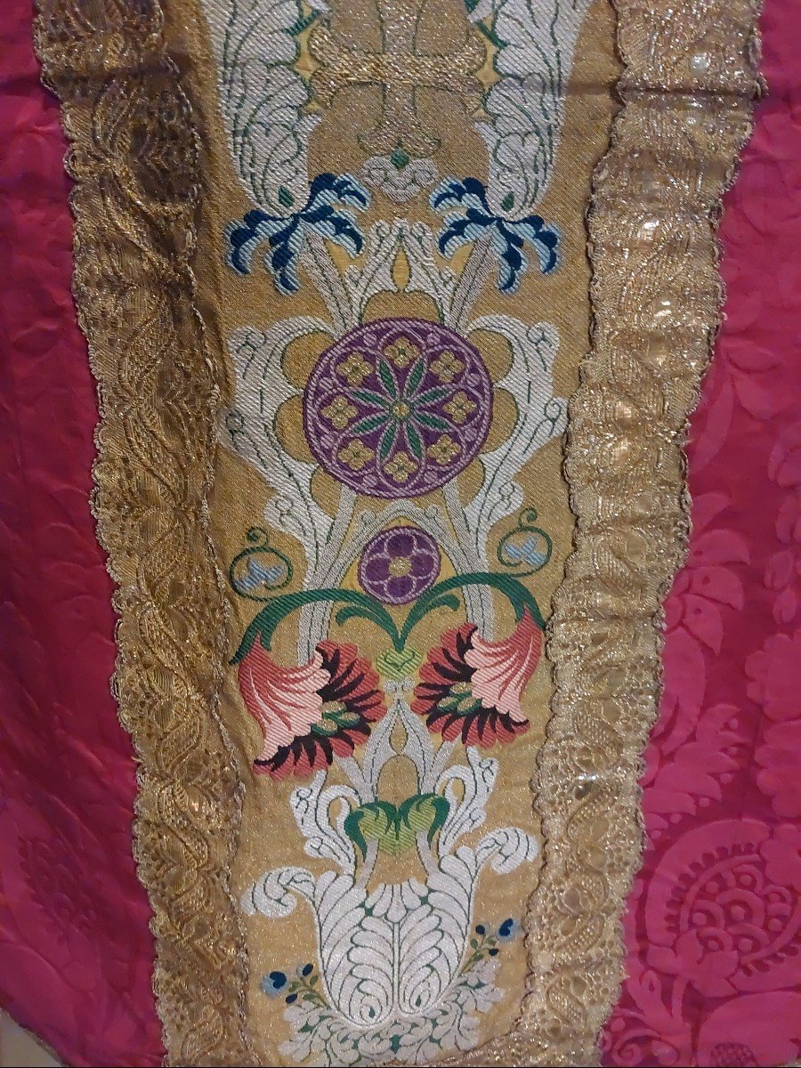 Chasuble En Soie époque XIXe -photo-2