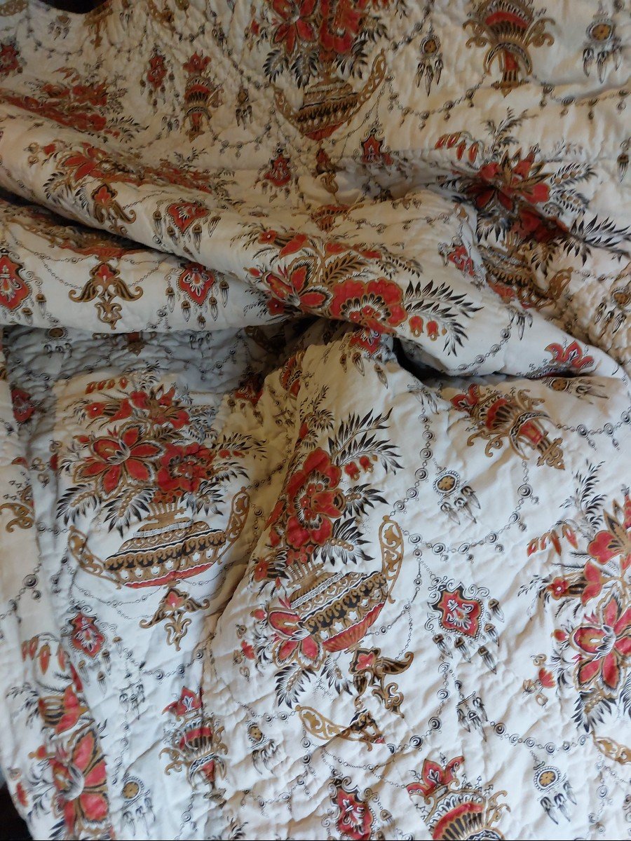 Large 19th Century Quilted Blanket-photo-5