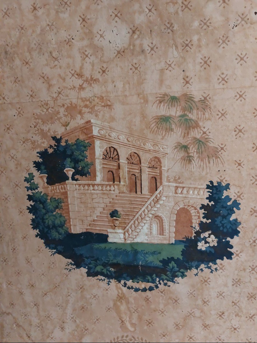 19th Century Wallpaper Screen Circa 1820-photo-4