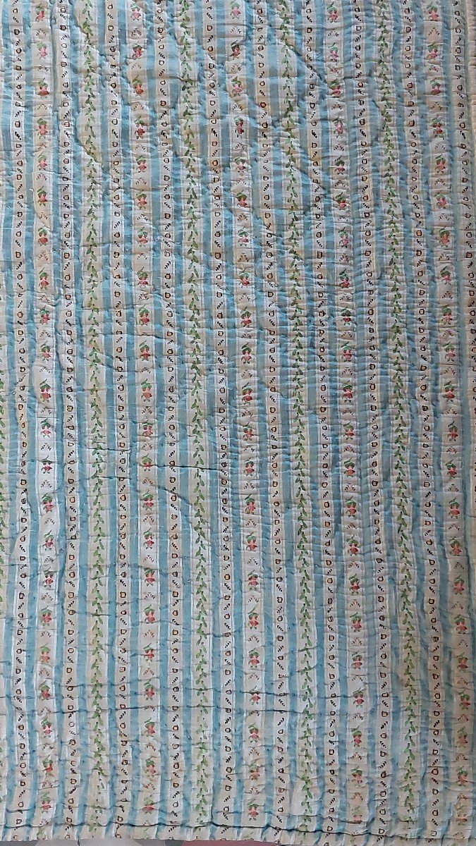 Courtepointe En Soie époque XVIIIe -photo-3