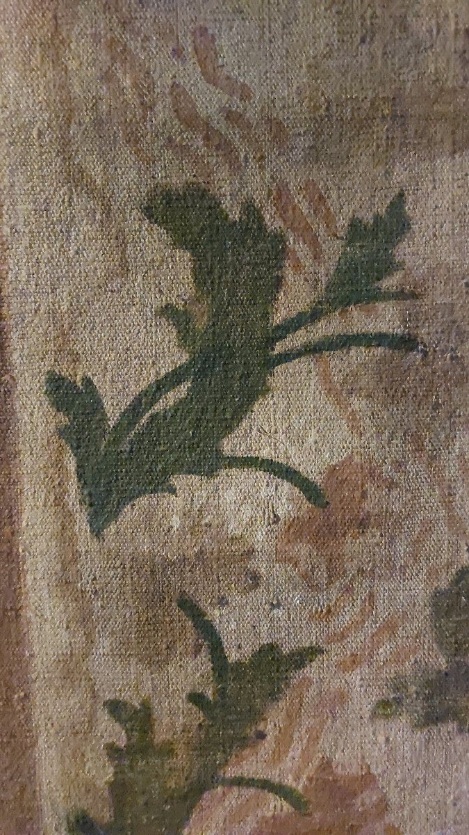 Toile Peinte époque XVIIIe -photo-3