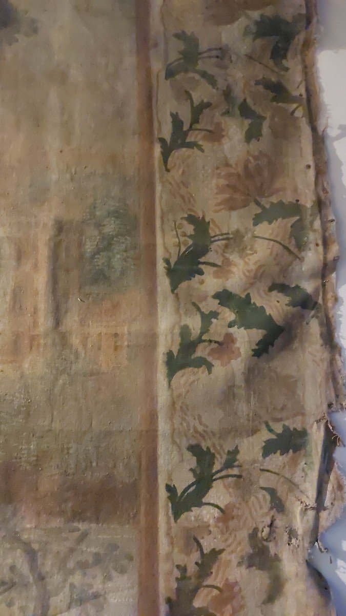 Toile Peinte époque XVIIIe -photo-4