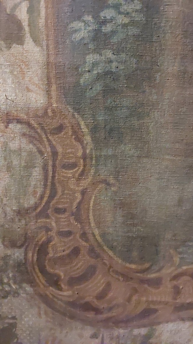 Toile Peinte époque XVIIIe 