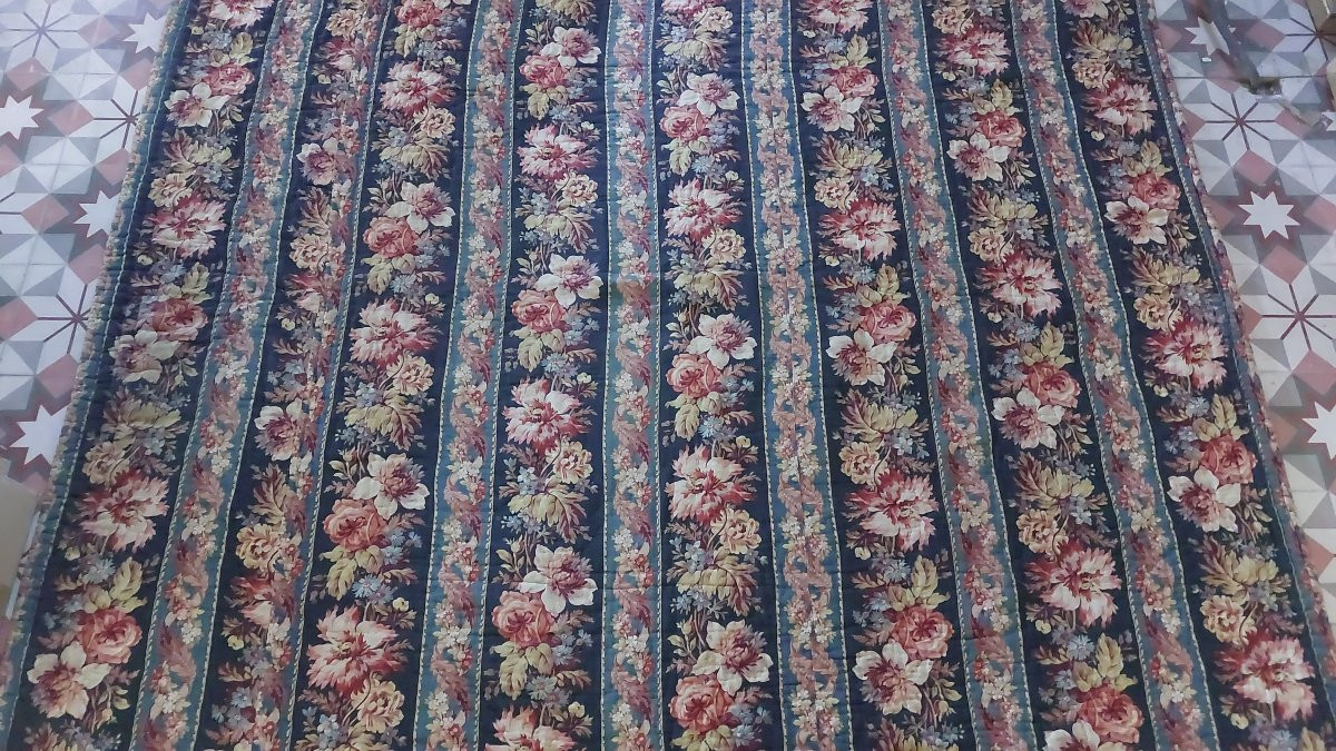 Couverture piquée d'époque XIXe Napoléon 3-photo-4