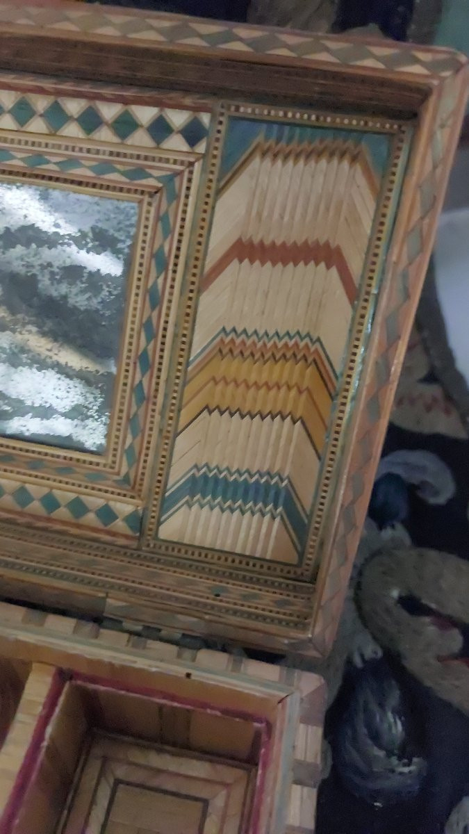 Coffret marqueterie de paille -photo-1