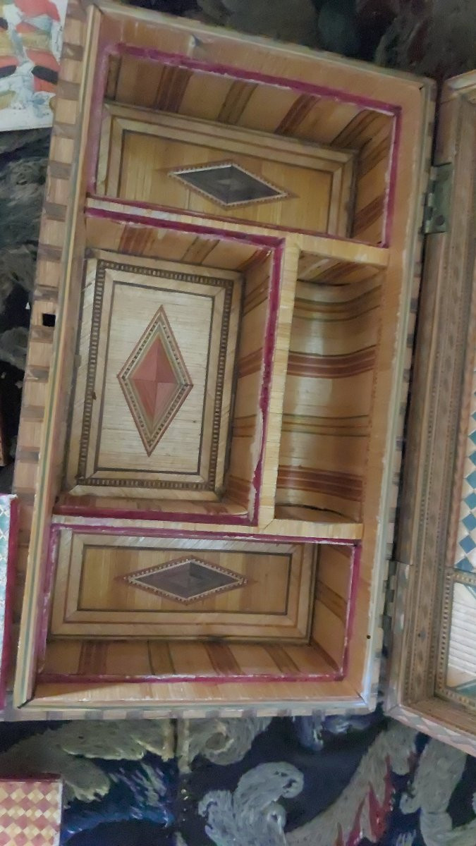 Coffret marqueterie de paille -photo-2