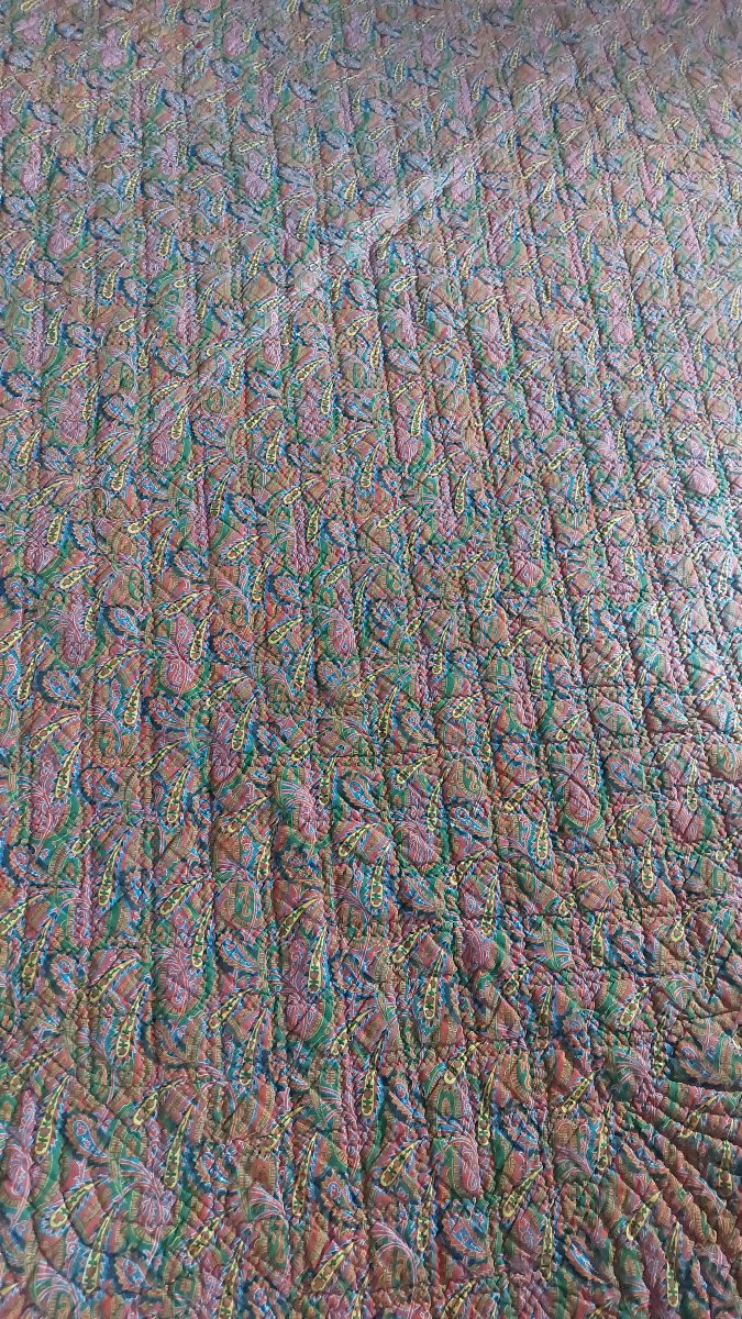 Couverture piquée XIXe Napoléon 3-photo-3