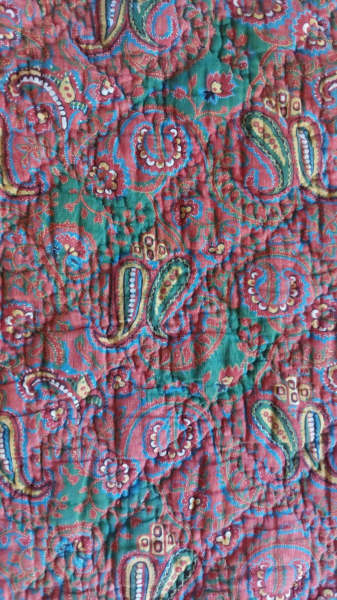 Couverture piquée XIXe Napoléon 3-photo-1