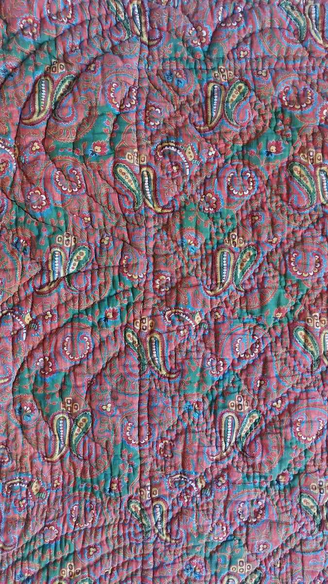 Couverture piquée XIXe Napoléon 3-photo-2