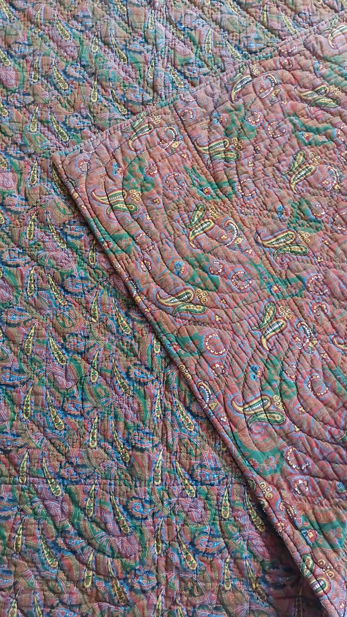 Couverture piquée XIXe Napoléon 3-photo-4