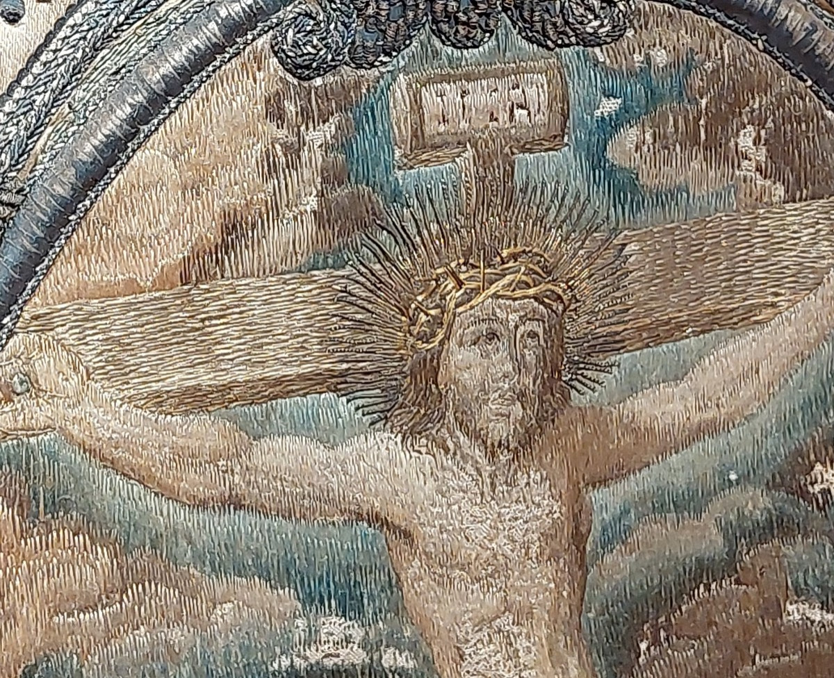 Broderie XVIIe Christ -photo-2