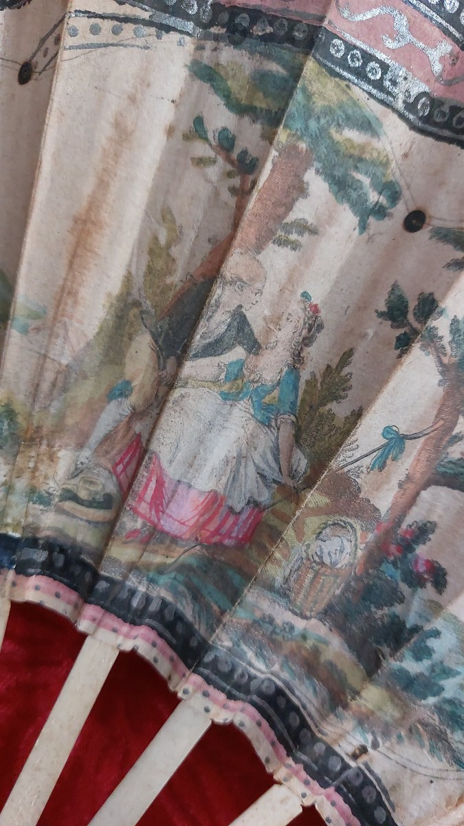Painted Fan From The Late 18th Century 