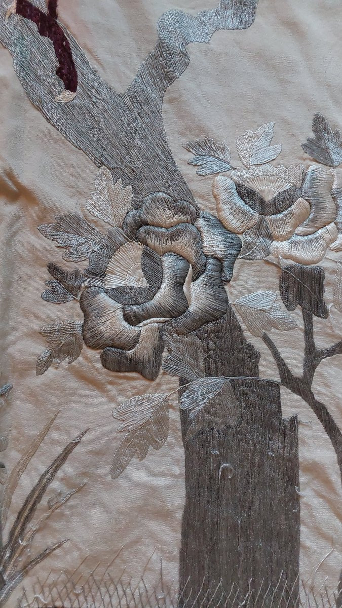 Dessus de lit brodé Indochine -photo-3