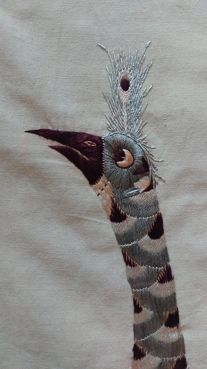 Dessus de lit brodé Indochine -photo-3