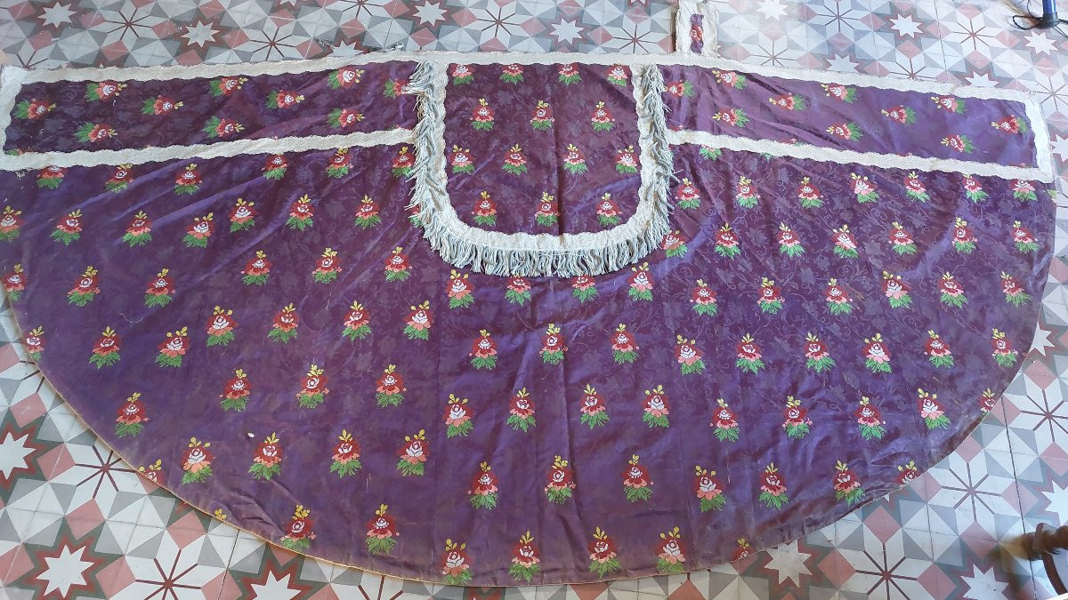 Restoration Brocaded Silk Cope -photo-3