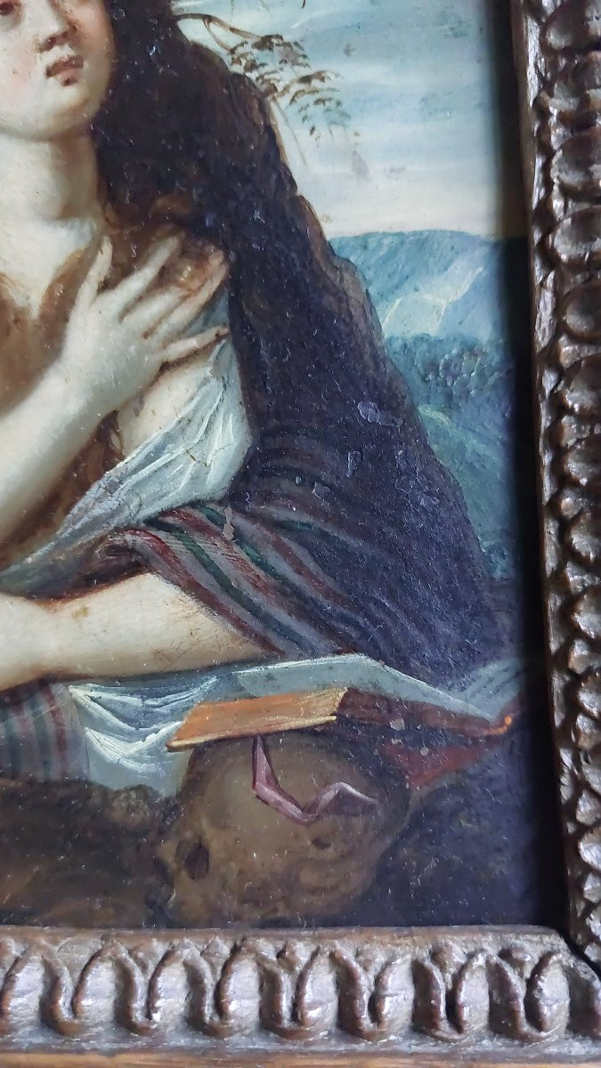 Oil On Copper, Mary Magdalene, 17th Century-photo-4