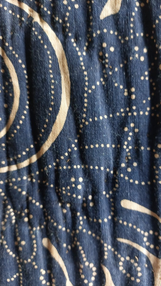 Couverture piquée d'époque XVIIIe Indigo-photo-3